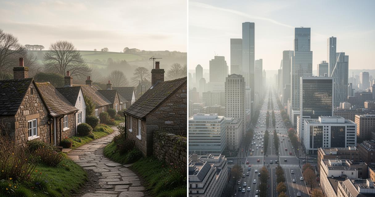 Population et densité : quelle est la différence entre une ville et un village selon les statistiques françaises ?